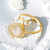 Opal fidget ring adjustable on white background