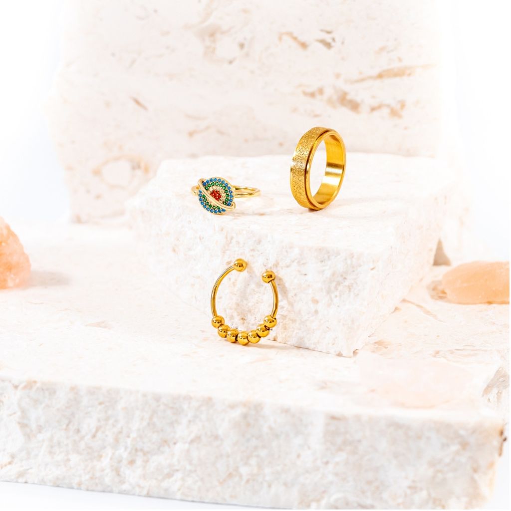 Gold Spinner Rings - Grounding Pack | Bundle and Save - My Anxiety Ring