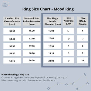 Colour Changing Mood rings that Spins My Anxiety Ring