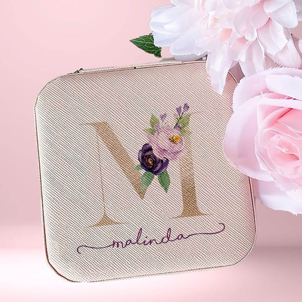 Personalised Travel Jewellery Box for Girlfriend, Mom and Teacher My