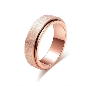 Sparkly stainless steel spinning ring Australia rose gold