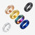 Spinner rings white background silver gold rose gold rainbow blue black